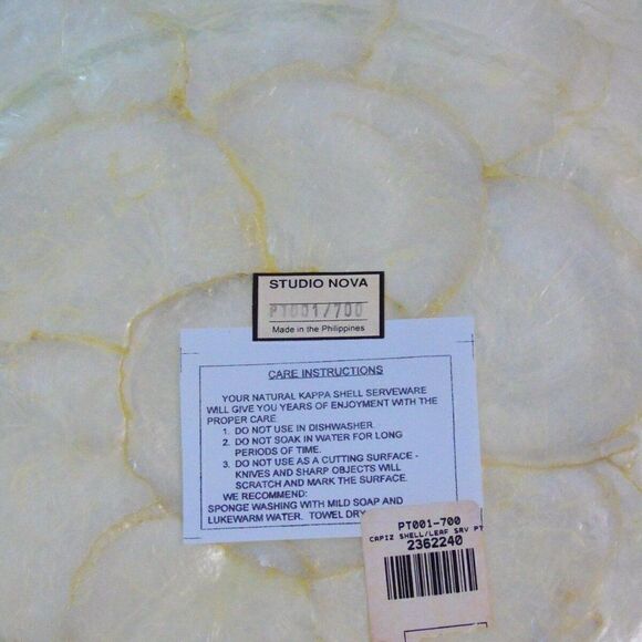 Studio
Nova Mother of Pearl 1 Plate Kappa Shell Serveware - Picture 8 of 9